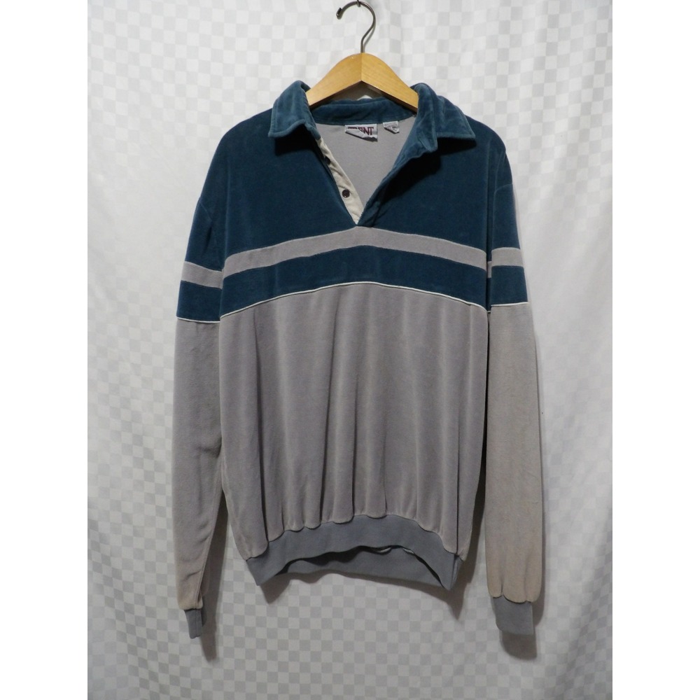 TRENT Vintage Velour Sweater | L